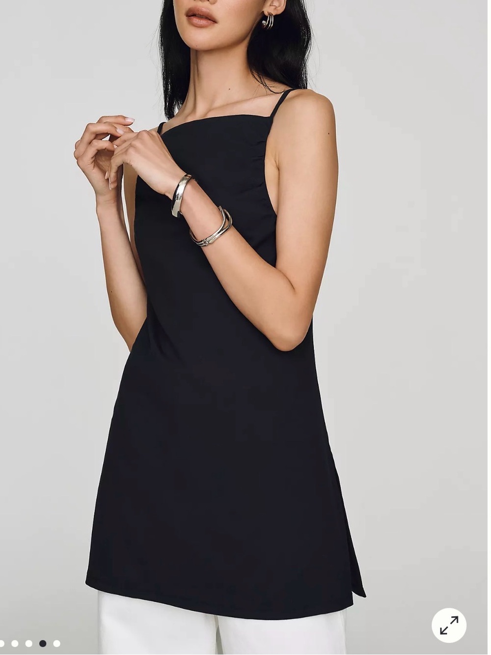 Anthropologie Black Halter Mini Dress